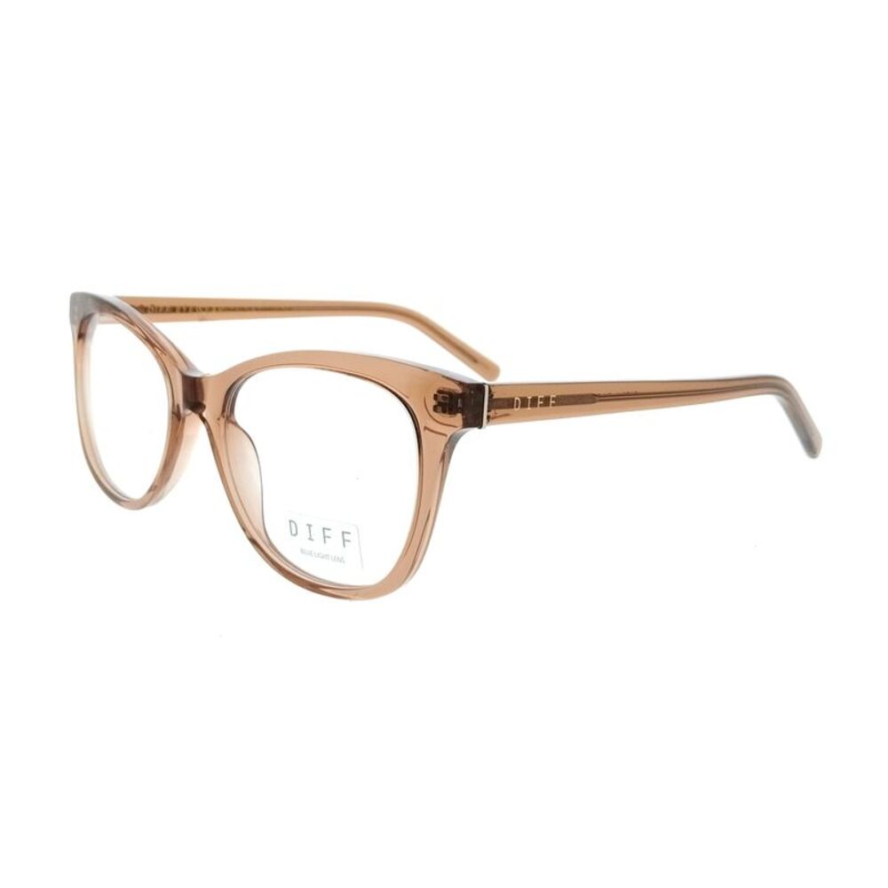 Diff VDFCRNA50DCRY Black Rectangle Womens Optical Frames